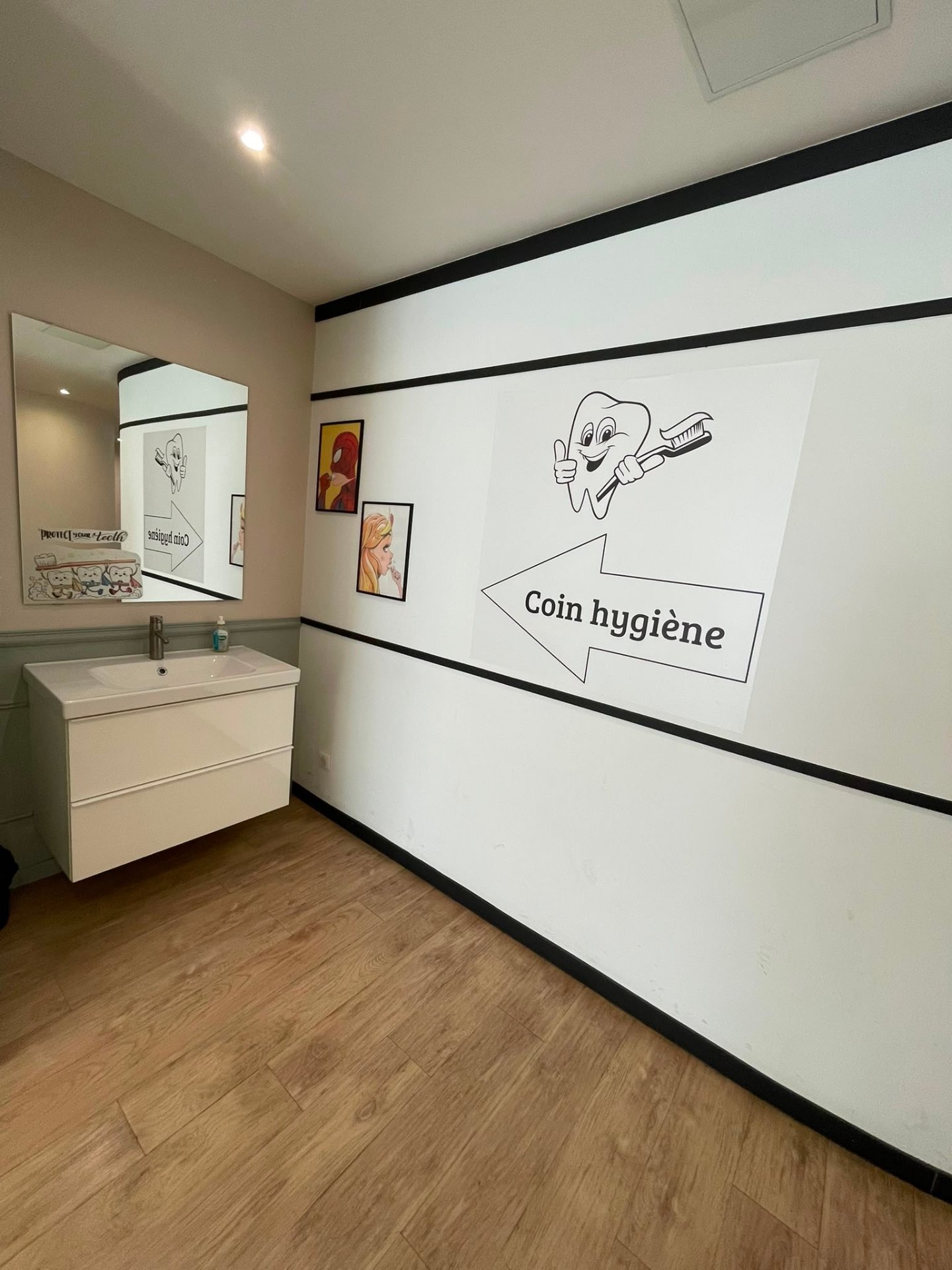 Coin hygiène du cabinet